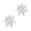 925 sterling silver spider web stud earrings