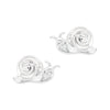 925 sterling silver snail stud earrings