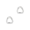 925 sterling silver triangle twist stud earrings