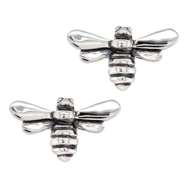 925 sterling silver honey bee stud earrings