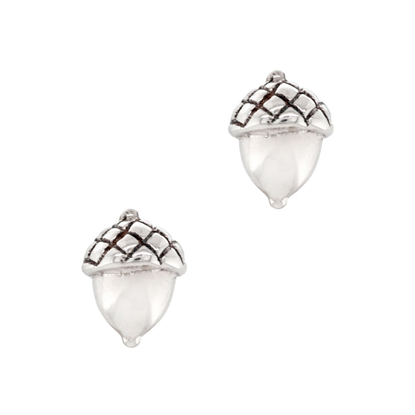 925 sterling silver acorn stud earrings