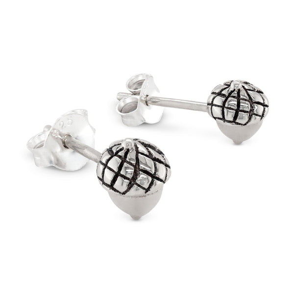 925 sterling silver acorn stud earrings