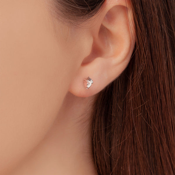 925 sterling silver acorn stud earrings