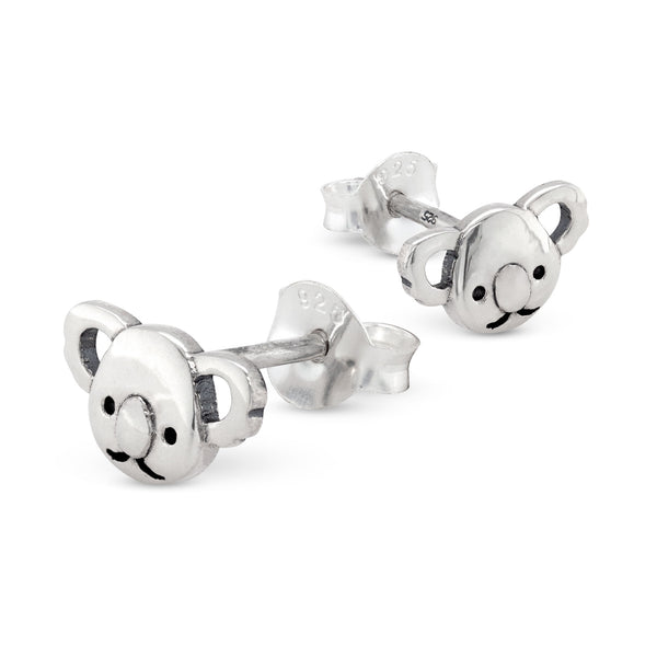 925 sterling silver koala stud earrings
