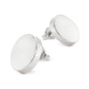 925 sterling silver oval shape stud earrings