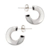 925 sterling silver three quarter hoop stud earrings