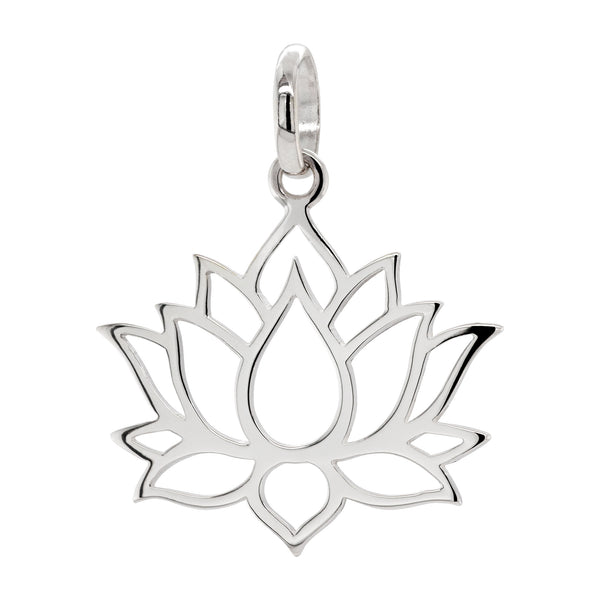 925 sterling silver lotus flower pendant