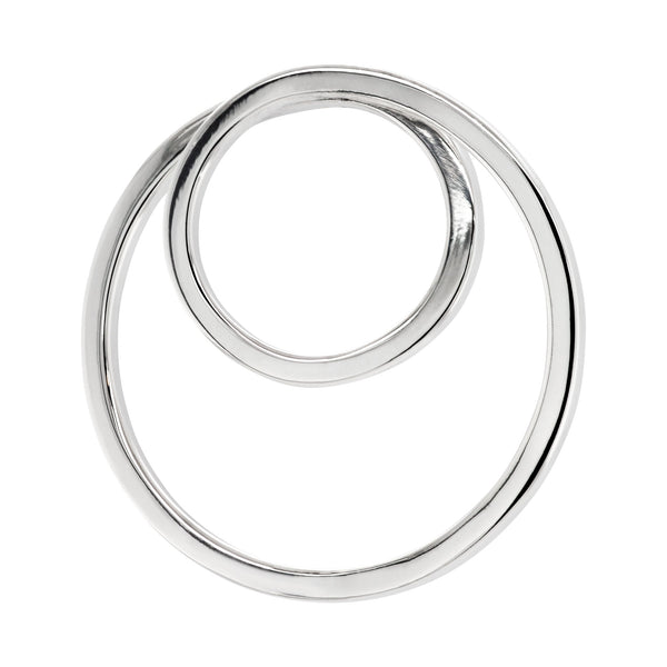 925 sterling silver double hoop pendant