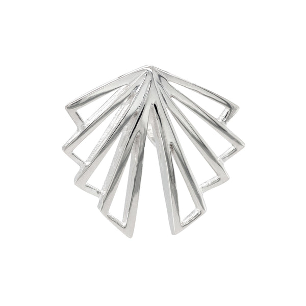 925 sterling silver art deco fan pendant