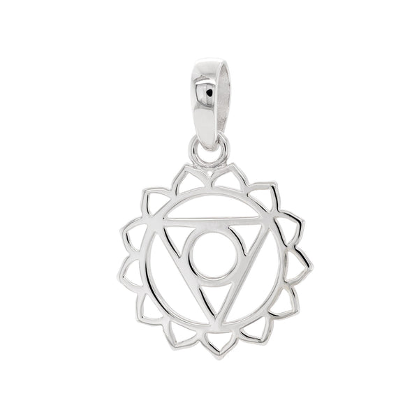 925 sterling silver throat chakra pendant