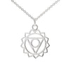 throat chakra silver pendant and 500mm adjustable chain necklace