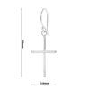 925 sterling silver crucifix cross hook earrings