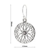 925 sterling silver mandala hook earrings