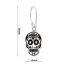 925 sterling silver sugar skull star eyes hook earrings