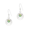 Shell Concentric Circular Rings Sterling Silver 925 Hook Earrings