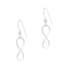 Infinity Symmetric Drop Sterling Silver 925 Hook Earrings