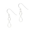 Infinity Symmetric Drop Sterling Silver 925 Hook Earrings