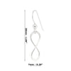 Infinity Symmetric Drop Sterling Silver 925 Hook Earrings