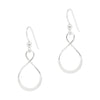 Infinity Asymmetric Drop Sterling Silver 925 Hook Earrings