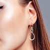 Infinity Asymmetric Drop Sterling Silver 925 Hook Earrings