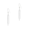 Rectangular Offset Wirework Sterling Silver 925 Hook Earrings