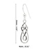 Celtic Knot Drop Sterling Silver 925 Hook Earrings