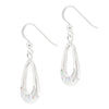 Shell Drop Cutout Sterling Silver 925 Hook Earrings