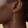 Double Twist Wirework Loop Sterling Silver 925 Hook Earrings