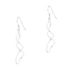 Double Twist Wirework Loop Sterling Silver 925 Hook Earrings