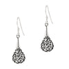 Teardrop Filigree Sterling Silver 925 Hook Earrings