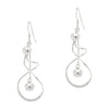 Ball Loop Twist Sterling Silver 925 Hook Earrings