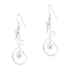 Ball Loop Twist Sterling Silver 925 Hook Earrings