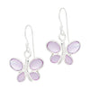 Butterfly Coloured Shell Sterling Silver 925 Hook Earrings