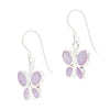 Butterfly Coloured Shell Sterling Silver 925 Hook Earrings