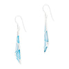 Triangle Wedge Coloured Shell Sterling Silver 925 Hook Earrings