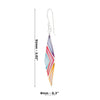 Striped Diamond Coloured Shell Sterling Silver 925 Hook Earrings