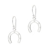 Horse Shoe Lucky Sterling Silver 925 Hook Earrings