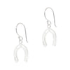 Horse Shoe Lucky Sterling Silver 925 Hook Earrings