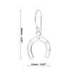 Horse Shoe Lucky Sterling Silver 925 Hook Earrings