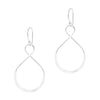 Infinity Asymmetric Drop Sterling Silver 925 Hook Earrings