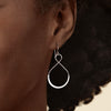 Infinity Asymmetric Drop Sterling Silver 925 Hook Earrings