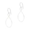 Infinity Asymmetric Drop Sterling Silver 925 Hook Earrings