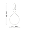 Infinity Asymmetric Drop Sterling Silver 925 Hook Earrings