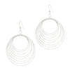 Eight Concentric Hoops Sterling Silver 925 Hook Earrings