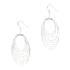 Eight Concentric Hoops Sterling Silver 925 Hook Earrings