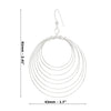 Eight Concentric Hoops Sterling Silver 925 Hook Earrings