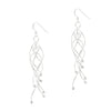 Curved Chandelier Sterling Silver 925 Hook Earrings