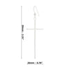 Crucifix Cross Large Thin Sterling Silver 925 Hook Earrings