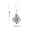 Celtic Knot Dara Sterling Silver 925 Hook Earrings