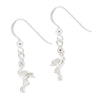 Flamingo Pair Sterling Silver 925 Hook Earrings